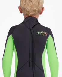 3 Boy's (2-7) 3/2mm Absolute Back Zip Wetsuit Green ABTW100103 Billabong