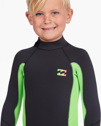 4 Boy's (2-7) 3/2mm Absolute Back Zip Wetsuit Green ABTW100103 Billabong