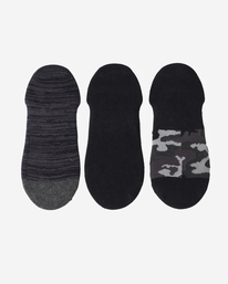 1 3-Pack Camo No-Show Socks Black ABYAA00171 Billabong