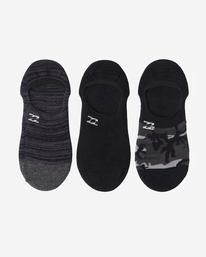0 3-Pack Camo No-Show Socks Black ABYAA00171 Billabong