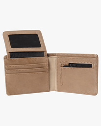 2 Dimension Faux Leather Bi-Fold Wallet Brown ABYAA00224 Billabong