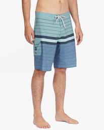4 All Day Heather Stripe Pro Boardshorts 20" Green ABYBS00112 Billabong