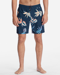 6 Layback Bottle Opener Boardshorts 17" Blue ABYBS00257 Billabong
