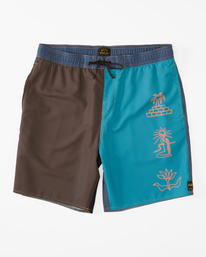 1 Wrangler Sacred Sands Layback Boardshorts 18" Blue ABYBS00317 Billabong