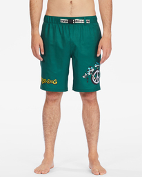 3 Sundays Placement Layback Boardshorts 19" Green ABYBS00338 Billabong
