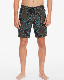 2 A/Div Surftrek CiCLO® Lo Tide Boardshorts 18.5" Green ABYBS00346 Billabong