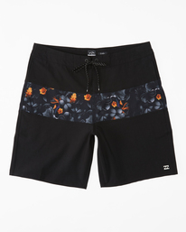0 Kamea Lava Floral Tribong 18" Boardshorts Black ABYBS00425 Billabong