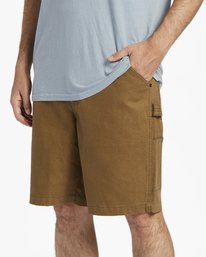 3 Union Jean Carpenter Shorts Brown ABYDS00103 Billabong