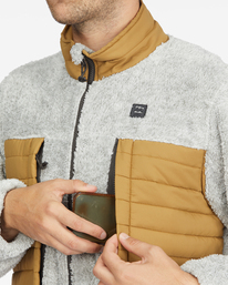4 A/Div Glacier Mock Neck Zip-Up Jacket Grey ABYFT00218 Billabong