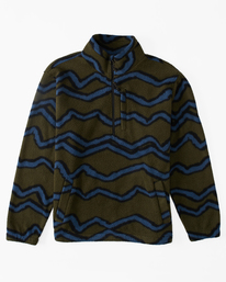 6 A/Div Boundary Half-Zip Mock Neck Pullover Green ABYFT00231 Billabong