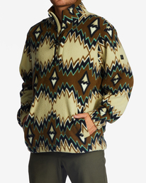 1 A/Div Boundary Half-Zip Mock Neck Pullover Brown ABYFT00231 Billabong