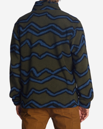 billabong, Boundary - Polaire col montant pour Homme, MILITARY (mil) Boundary - Half-Zip Mock Neck Fleece for Men ABYFT00231