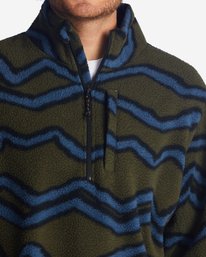 5 A/Div Boundary Half-Zip Mock Neck Pullover Green ABYFT00231 Billabong