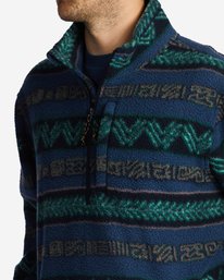 5 Boundary - Half-Zip Mock Neck Fleece for Men Blue ABYFT00231 Billabong