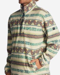 3 A/Div Boundary Half-Zip Mock Neck Pullover Beige ABYFT00231 Billabong