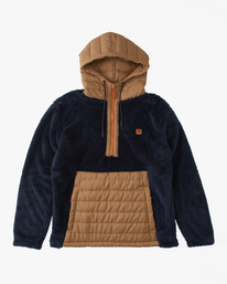5 A/Div Badger Hooded Half-Zip Pullover Blue ABYFT00309 Billabong