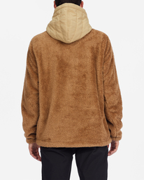 2 A/Div Badger Hooded Half-Zip Pullover Brown ABYFT00309 Billabong