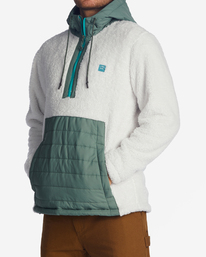 3 A/Div Badger Hooded Half-Zip Pullover Grey ABYFT00309 Billabong
