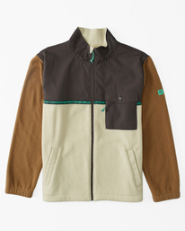 9 A/Div Boundary Trail - Fleece met Rits voor Heren Brown ABYFT00313 Billabong