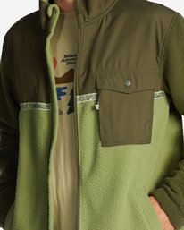 6 A/Div Boundary Trail - Fleece met Rits voor Heren Green ABYFT00313 Billabong