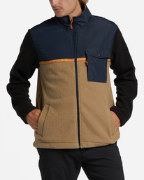 1 A/Div Boundary Trail - Fleece met Rits voor Heren Blue ABYFT00313 Billabong