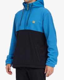 2 A/Div Boundary Hooded Half-Zip Pullover Blue ABYFT00317 Billabong