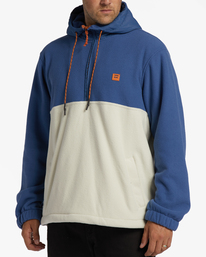 3 A/Div Boundary Hooded Half-Zip Pullover Blue ABYFT00317 Billabong