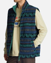 6 Trail - Omkeerbaar Vest met Colhals en Rits voor Heren Green ABYFT00356 Billabong