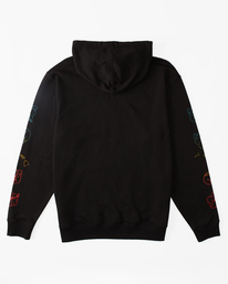 7 Andy Irons Diamond Wave Washed Pullover Hoodie Black ABYFT00362 Billabong