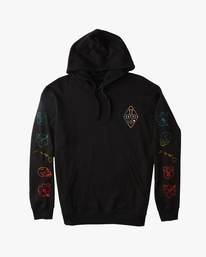 6 Andy Irons Diamond Wave Washed Pullover Hoodie Black ABYFT00362 Billabong