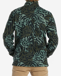 3 Boundary - Felpa con Semi Zip e Collo Mock da Uomo Green ABYFT00398 Billabong