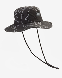 2 Big John Print Surf Safari Hat Black ABYHA00218 Billabong