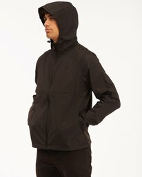 6 Transport - Packable Lightweight Windbreaker for Men Black ABYJK00101 Billabong