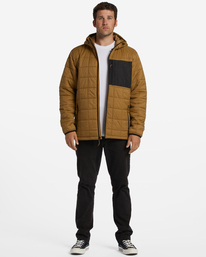 3 A/Div Journey Hooded Zip-Up Puffer Jacket  ABYJK00116 Billabong