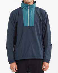 0 A/Div Windswell Anorak Windbreaker Jacket Blue ABYJK00117 Billabong