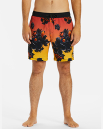 2 Kamea Lava Floral Layback 17" Boardshorts Pink ABYJV00107 Billabong