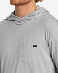 3 A/Div Equator Hooded Long Sleeve T-Shirt Grey ABYKT00172 Billabong