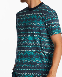 3 Realm T-Shirt Blue ABYKT00198 Billabong