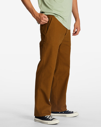 4 A/Div Kodiak Organic Workwear Pants White ABYNP00141 Billabong