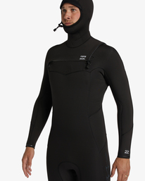 4 5/4 Absolute Chest Zip Hooded Wetsuit Black ABYW200117 Billabong