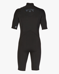 billabong, 2/2mm Absolute - Springsuit manches courtes zip poitrine pour Homme, BLACK (blk) 2/2mm Absolute - Short Sleeve Chest Zip Springsuit for Men ABYW500115