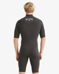 2 2/2mm Absolute Short Sleeve Chest Zip Springsuit Black ABYW500115 Billabong