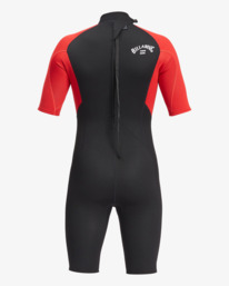 billabong, 2/2mm Intruder - Springsuit manches courtes back zip pour Homme, RED (red) 2/2mm Intruder - Short Sleeve Back Zip Springsuit for Men ABYW500116