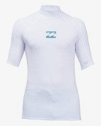 1 All Day Wave Performance Fit UPF 50+ Short Sleeve Rashguard White ABYWR00114 Billabong