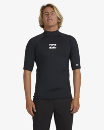 4 All Day Wave Performance Fit UPF 50+ Short Sleeve Rashguard  ABYWR00114 Billabong