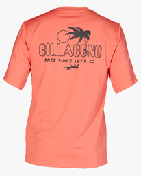 1 Lounge Loose Fit UPF 50+ Short Sleeve Surf Tee Orange ABYWR00159 Billabong