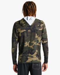 3 Arch Mesh Hooded UPF 50 Long Sleeve Rashguard Green ABYWR00174 Billabong