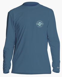 2 Rotor Diamond UPF 50 Long Sleeve Surf Tee Blue ABYWR00177 Billabong