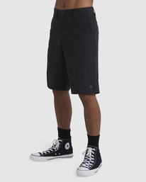 3 Crossfire Slub Submersible Shorts 21" Black ABYWS00111 Billabong