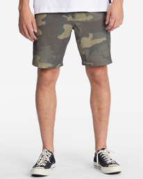 4 Crossfire Slub Camo Shorts Green ABYWS00114 Billabong